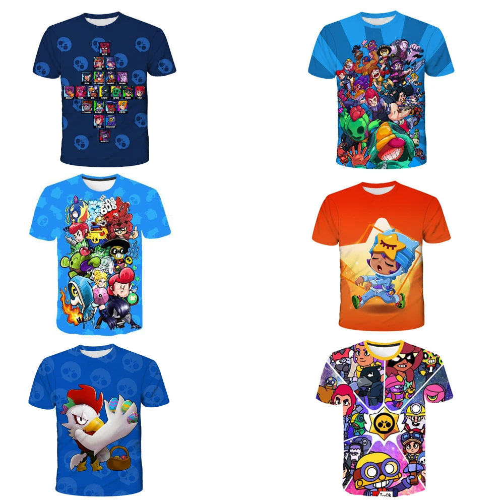 Лидер продаж Детская футболка GamingKids с изображением Леона шипов ниты Бо быка