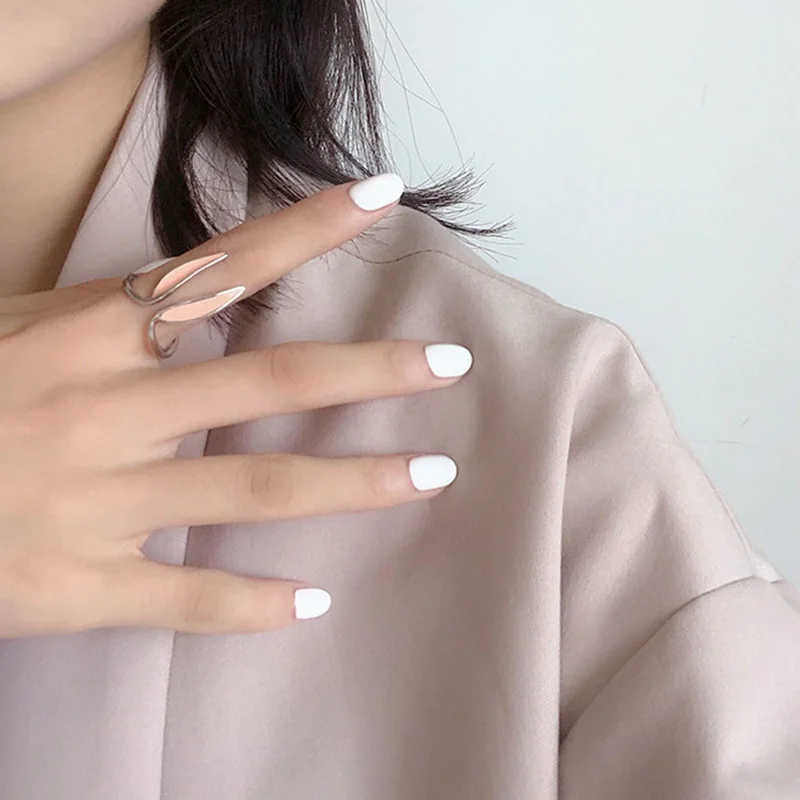 

Cute Pink Bunny Rabbit Ear Animal Rings Jewelry Resizable Open Rings For Girls Couple Lover Women Lady Valentine's Day Gift
