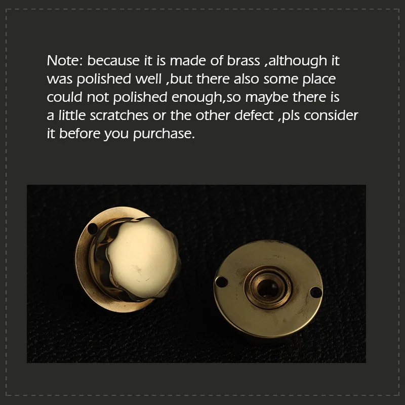 WUTA Design 100% Brass Bag Lock Spring Buckle Case Metal Insert Round / Flower Head Decorate DIY Leather Craft Hardware | Дом и сад