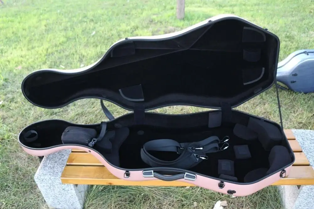 Чехол для виолончели Yinfente 4/4 карбоновый розовый синий высокопрочный выдерживает