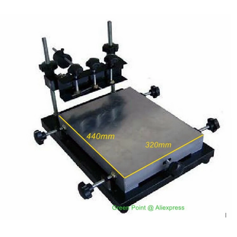 Авторизованный PUHUI 440x320 мм среднего размера Высокоточный паяльный принтер ручной Трафаретный машина для
