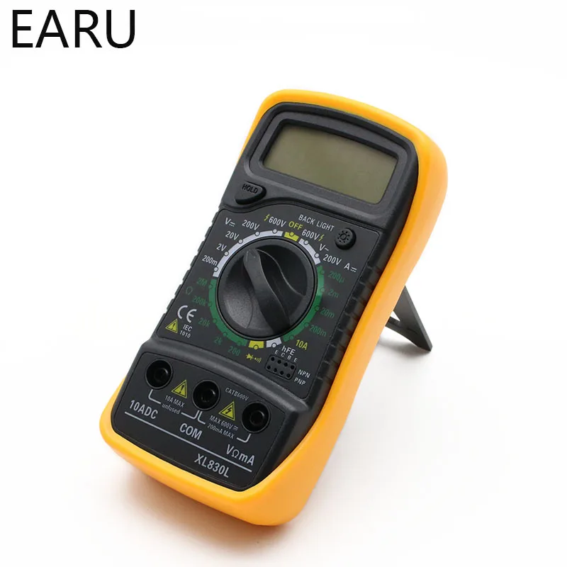 Portable Digital Multimeter Backlight AC/DC Ammeter Voltmeter Ohm Tester Meter XL830L Handheld LCD Multimetro Voltage Current |