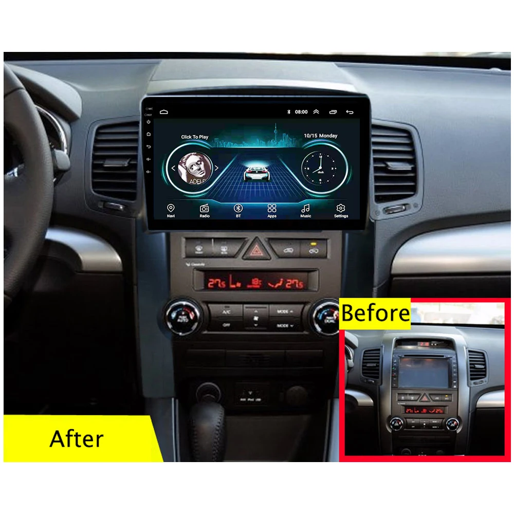 KIA Sorento 2009 2010 2011 2012 автомобильный Радио стерео мультимедийный GPS плеер головное