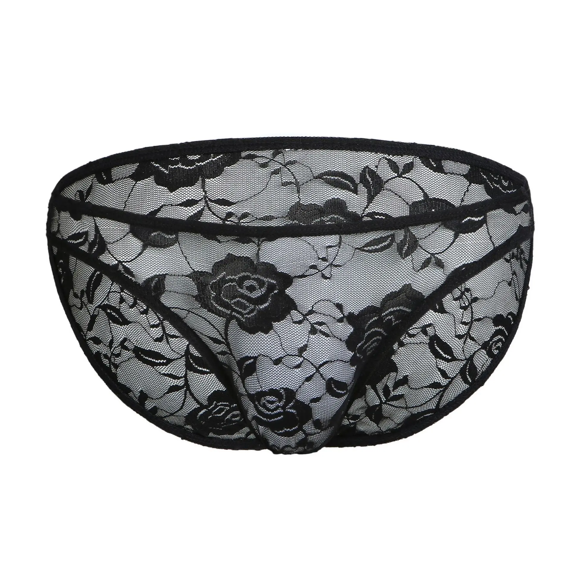 Мужские кружевные трусы сексуальное нижнее белье для геев дышащие джоки с u