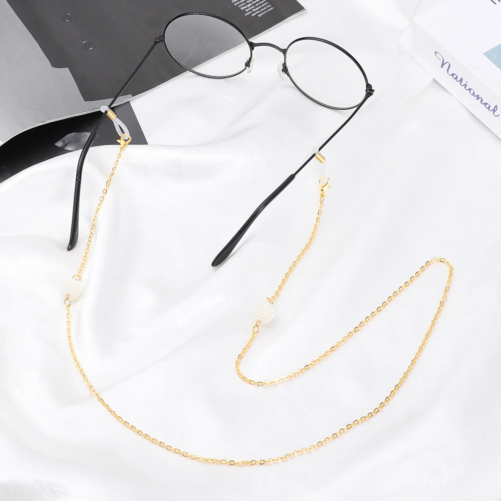 61/70 см металлический шнур для очков ремешок золотого и черного цвета модная