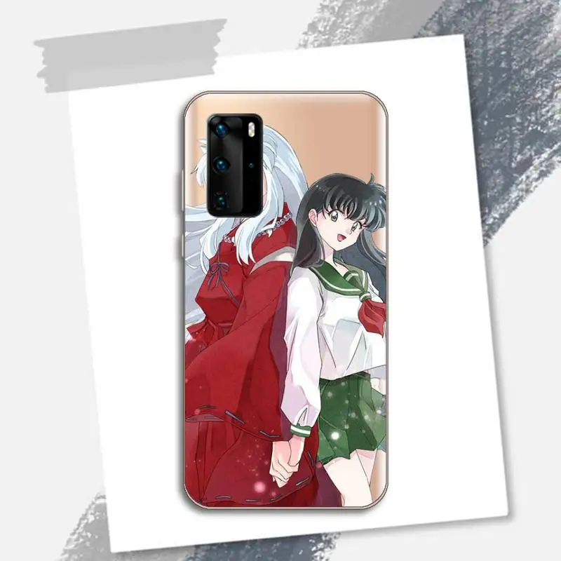 

Anime Inuyasha Sesshoumaru Higurashi Kagome Phone Case Transparent for Huawei P honor 8 10i 20 30 40 smart 2019