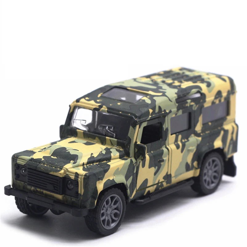 Камуфляжный внедорожный автомобиль из 1:32 сплава со звуком и светильник модель