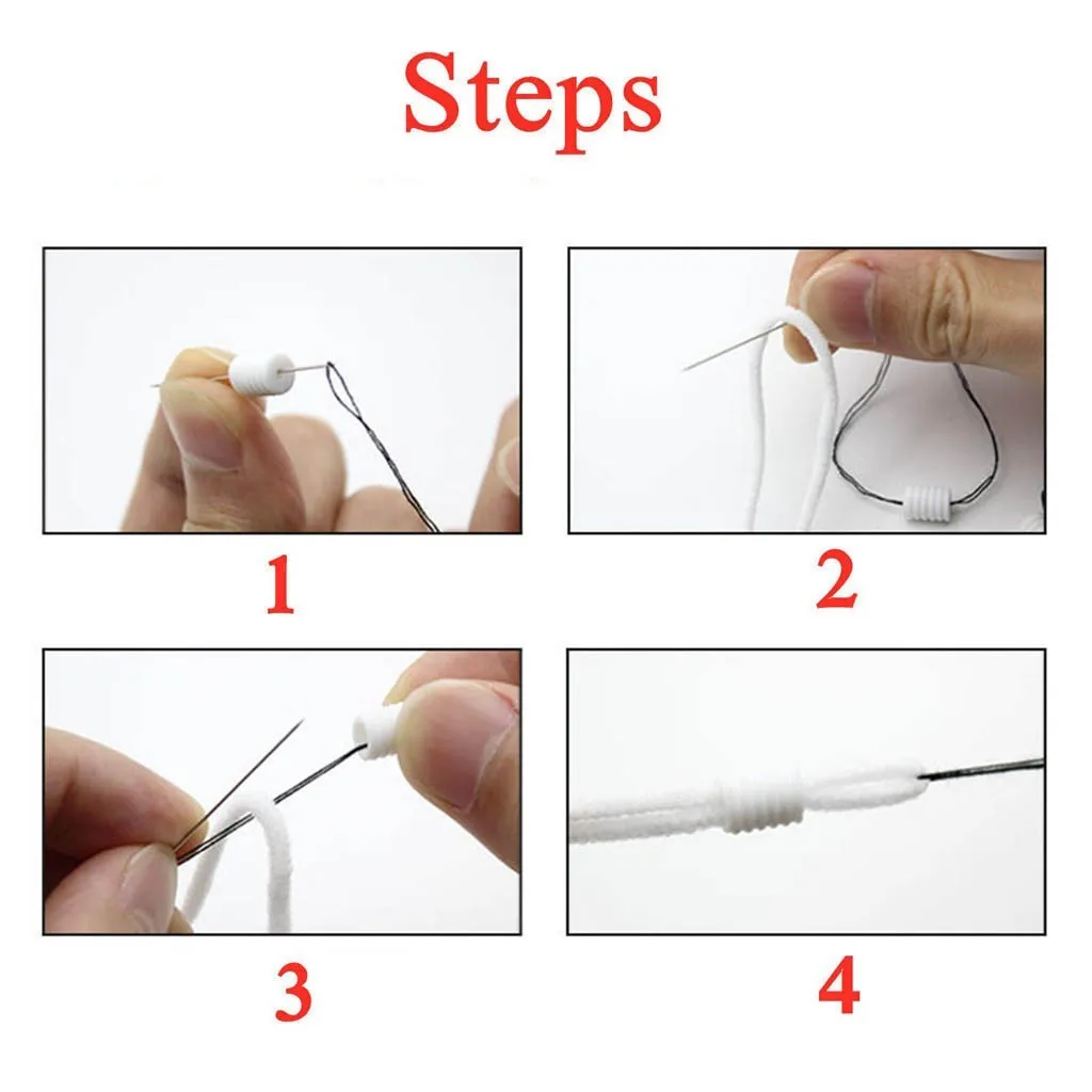 

200pcs Mask Elastic Adjustment Ear Cord Buckle No Slip Button Cord Lock Stopper Ends Buckle Drawstrings Elastic Cord Buckle