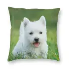 Наволочка для подушки West Highland White Terrier, 45x45 см, декоративная подушка для дивана с принтом, двусторонняя