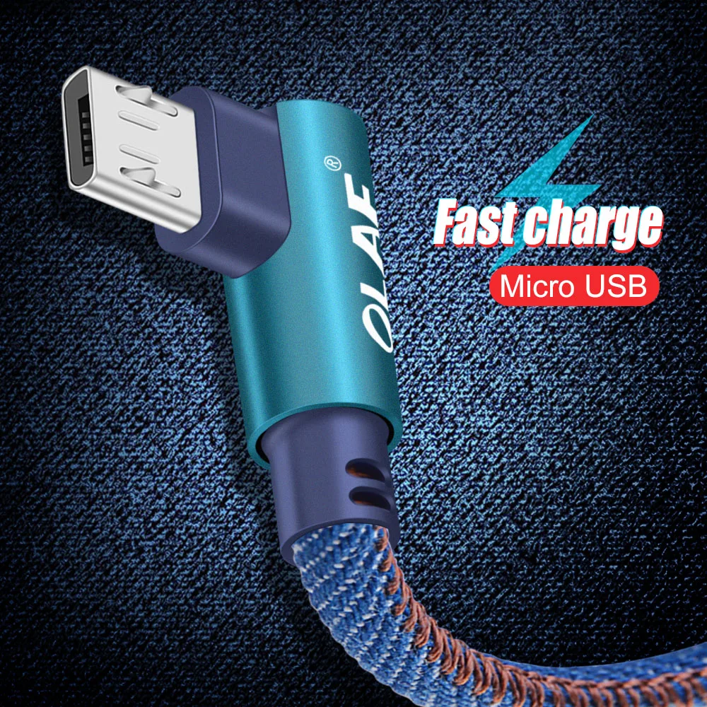 Олаф Micro USB кабель 90 градусов 2 м 3 м Быстрая зарядка кабель для samsung huawei Xiaomi Micro USB кабель для передачи данных для телефона Android