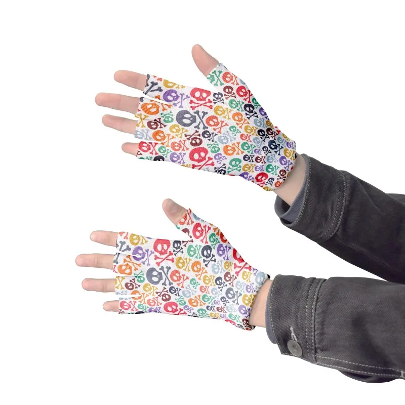 1 пара перчатки-скелетоны перчатки в стиле Хэллоуина вязаные унисекс летние