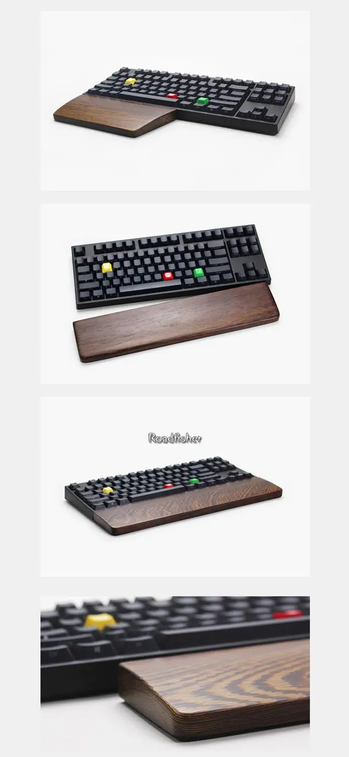 Roadfisher натуральная древесина венге механическая клавиатура для ноутбука с 60/87/104