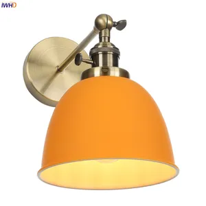IWHD Nordic Style LED Wall Light Switch Bedroom Bar Mirror Stair Wandlamp Orange Modern Wall Lamp Sconce Aplique Luz Pared IWHD Nordic Style LED Wall Light Switch Bedroom Bar Mirror Stair Wandlamp Orange Modern Wall Lamp Sconce Aplique Luz Pared