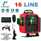 Самонивелирующийся лазерный уровень 1216 линий 34D, горизонтальный и вертикальный крест 360 градусов, сверхмощный зеленый лазерный луч