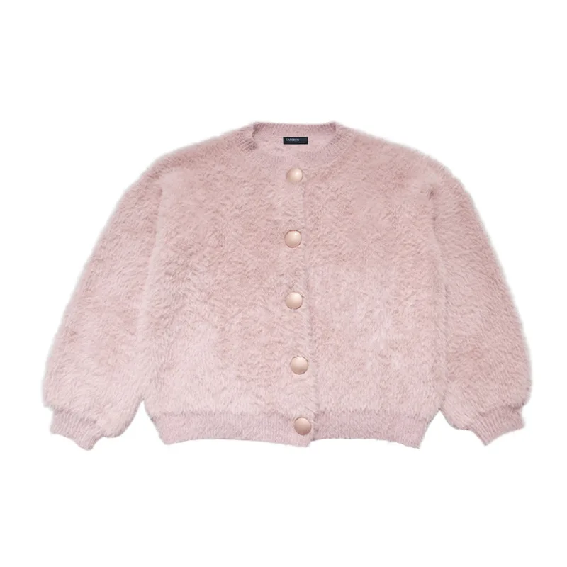 

Warm Soft Faux Mink Cardigan Casual Women New Winter Luxurious Faux Fur Coat Loose Furry Fake Rabbit Fur Jacket Short Overcoat