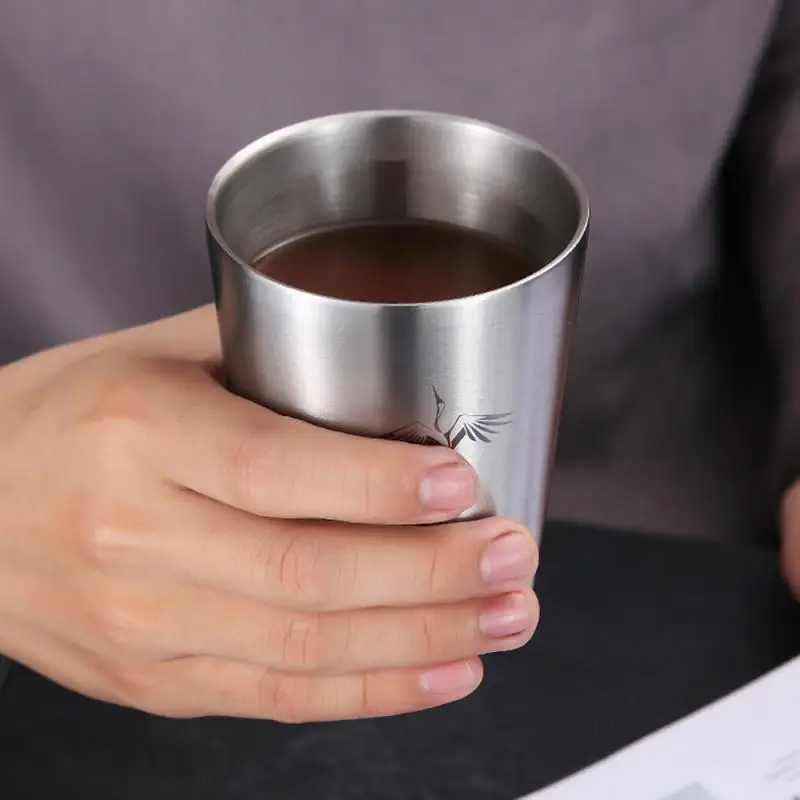 

350/350ml Single/Double Wall Stainless Steel Cups Mugs Metal Cold Beer Cup Bar Party Coffee Mug Tea Tumbler For Outdoor Travel