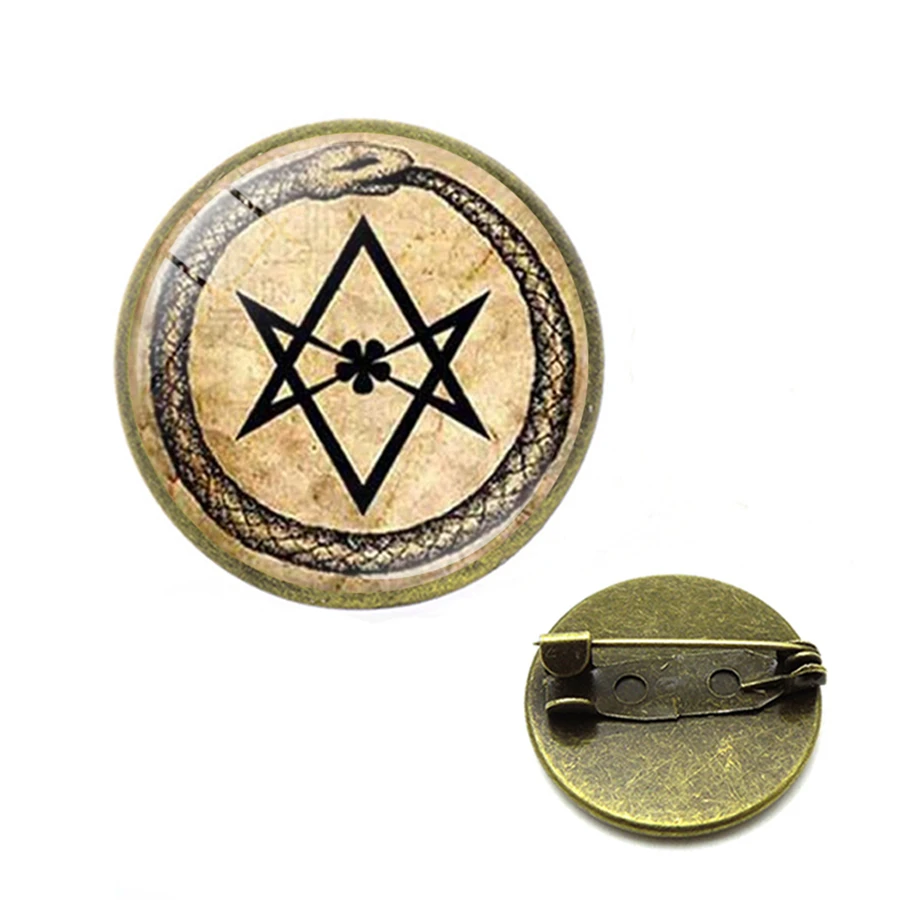 Ouroboros гексагональная змеиная брошь Мистика Магия вечная Алхимия Краули