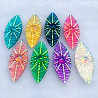 diy 2050mm bling beadwork flat back stones and crystals spider web resin cabochons rhinestone 8pieceslot b84