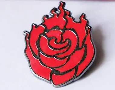 Crescent Rose Аниме RWBY Crescent Rose брошь из сплава цинка металлический значок булавка нагрудник Weiss schnee Blake Belladonna аксессуары для косплея подарок - Окраска металла: Crescent Rose