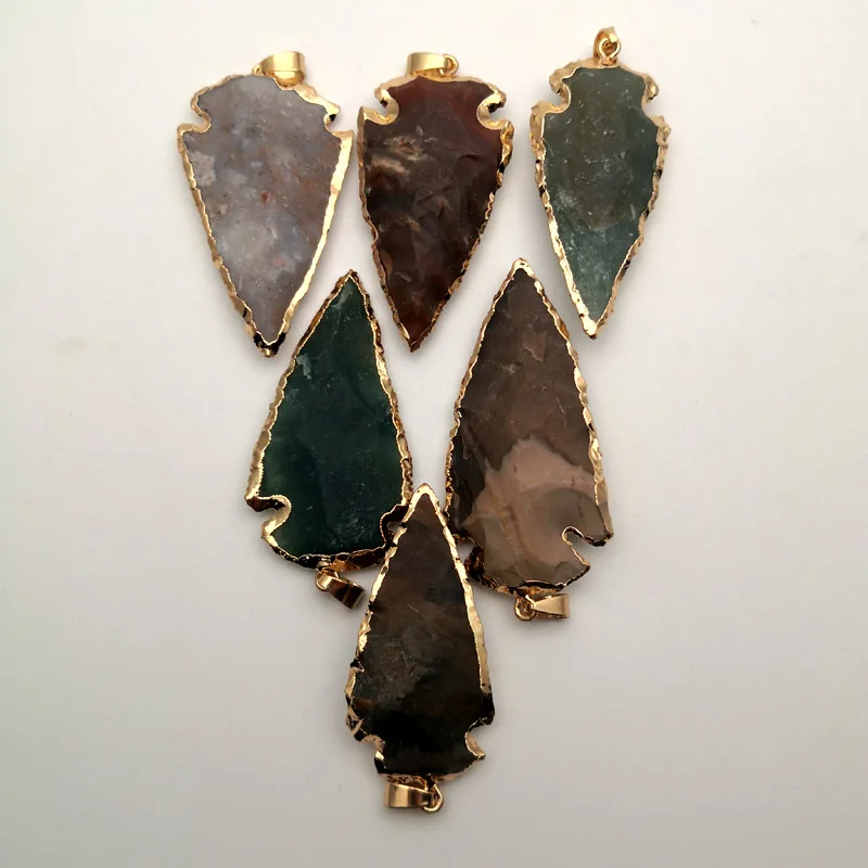 Ожерелье из полудрагоценных камней с гальваническим покрытием золота индийских