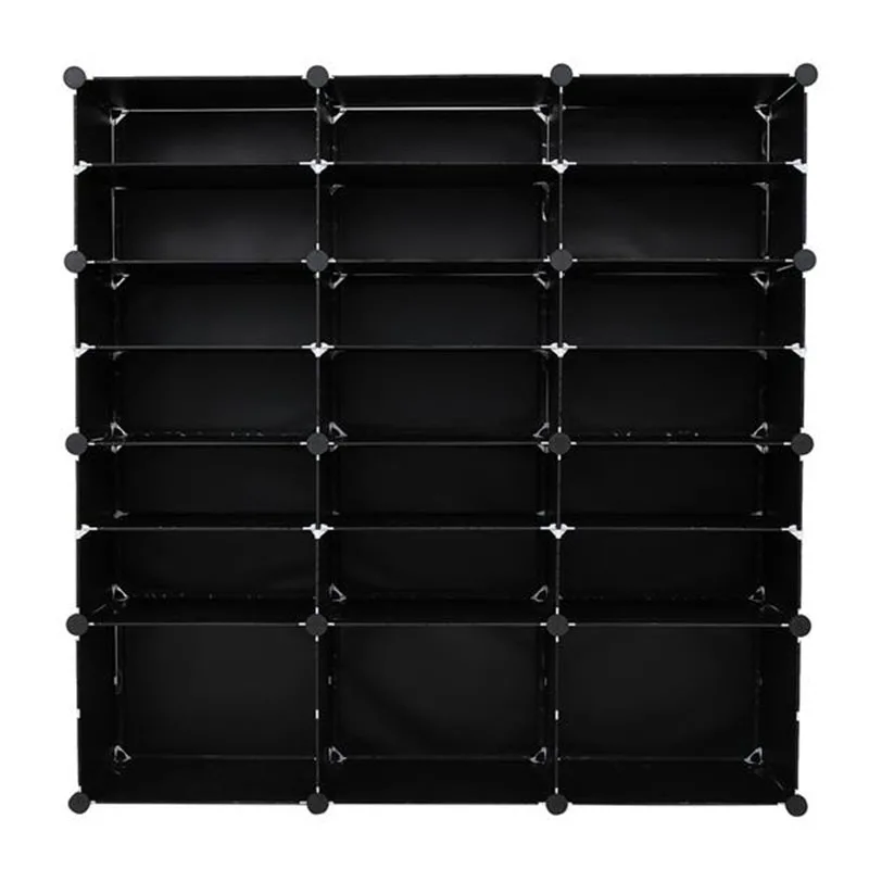 

Modular Cube Storage Unit Portable Shoe Rack Organizer 48 Pair Tower Shelf Cabinet Expandable for Heels Boots Slippers 8 Tier
