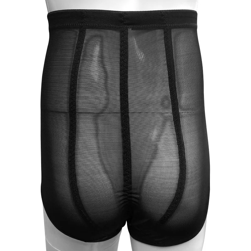 High Waist Sissy Shaper Panties Lace Mesh See Through Wide Belt Sheath Underwear For Men Penis Sleeve  Butt Lifter