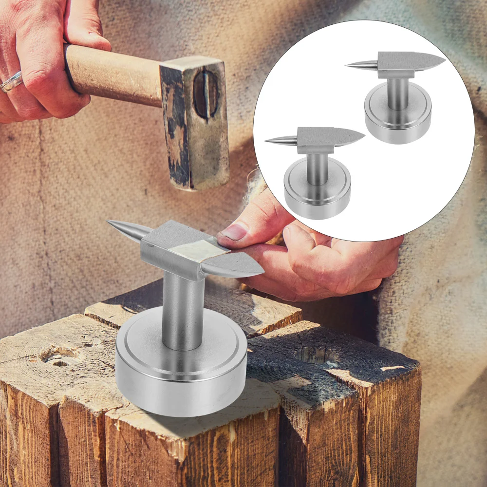 

2Pcs Ox Horn Anvil Beating Tools Durable Jewelry Gold Tools (As Shown)