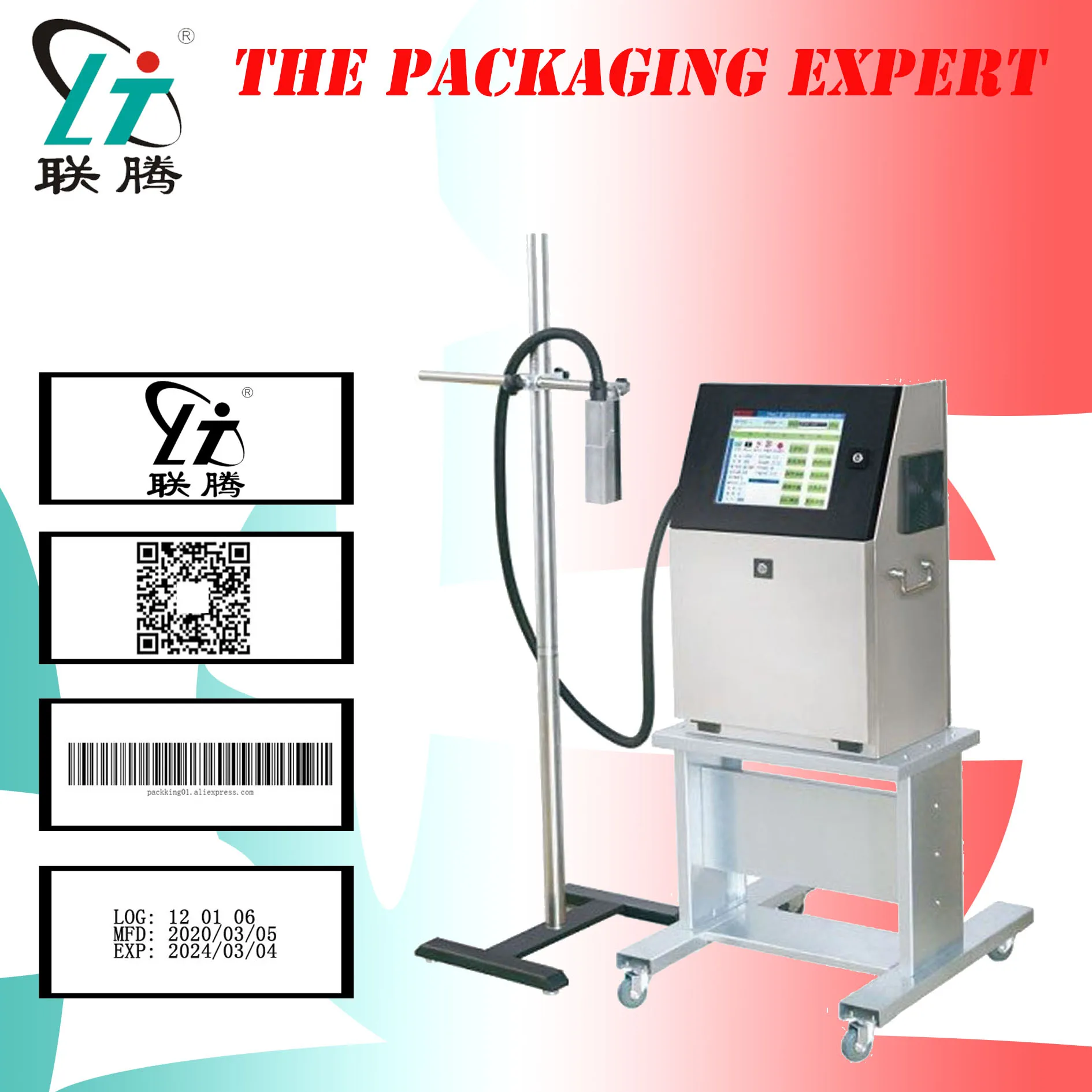 Струйный принтер код пакетный кодер струйная печатная машина штрих Дата