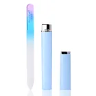 Пилочка для ногтей с кристаллами, палочка из стекла синего и розового цветов, профессиональный шлифовальный инструмент для нейл-арта, для женщин и девушек, 1 шт.