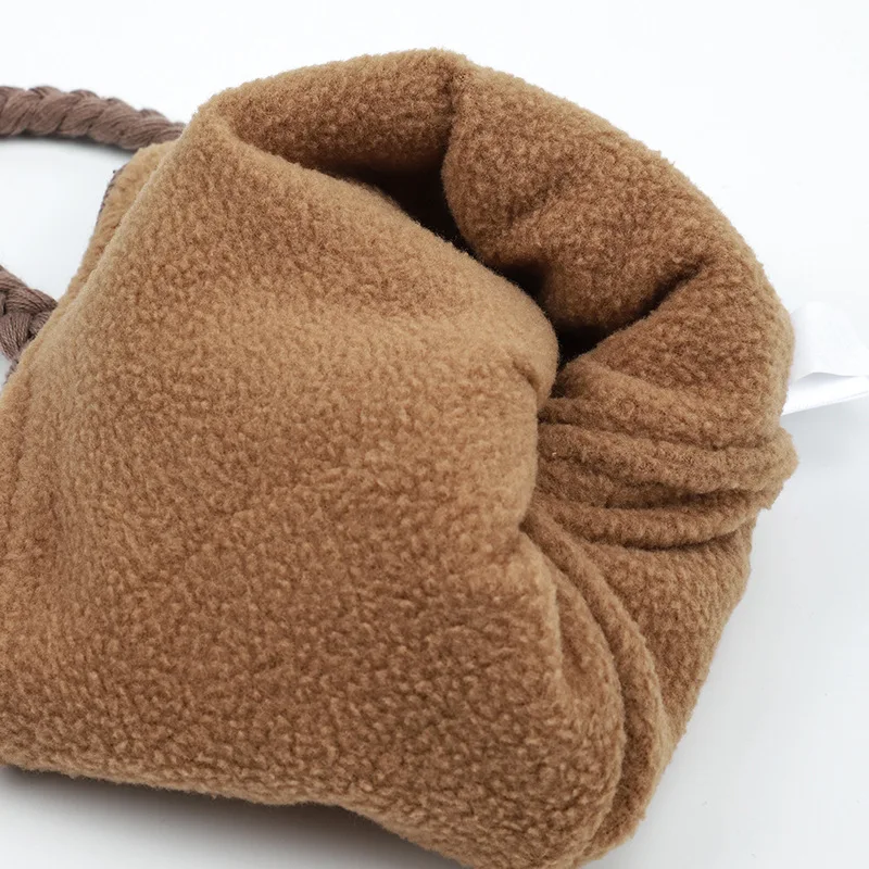 Зимняя шапка ушанка детская вязаная для мальчиков и девочек осенняя хлопковая