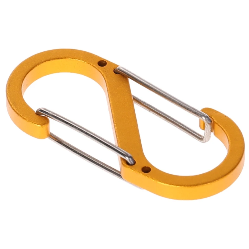 S Shape Aluminum Alloy Two-way Buckle Key Ring Travelling Supply Outdoor Sports A6HC