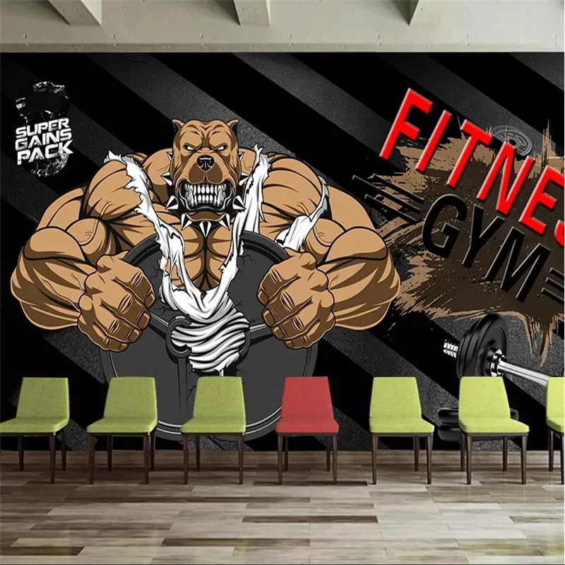 Пользовательские обои wellyu черный фон фотообои для бодибилдинга фотообои|Обои| |
