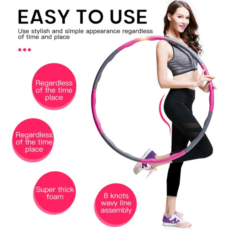 

Fitness Sport Hoop Removable 6/7/8 Section Foam Hoop Gym Body Building Thin Waist Fitness Circle Indoor Crossfit Yoga Equipment