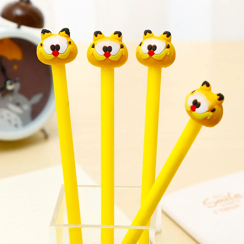 Funny Kawaii Cat Gel Pen Cute Anime Kawai Stationery School Office Store Supplies Kids Cartoon Stationary Black Blue Ink Thing | Канцтовары