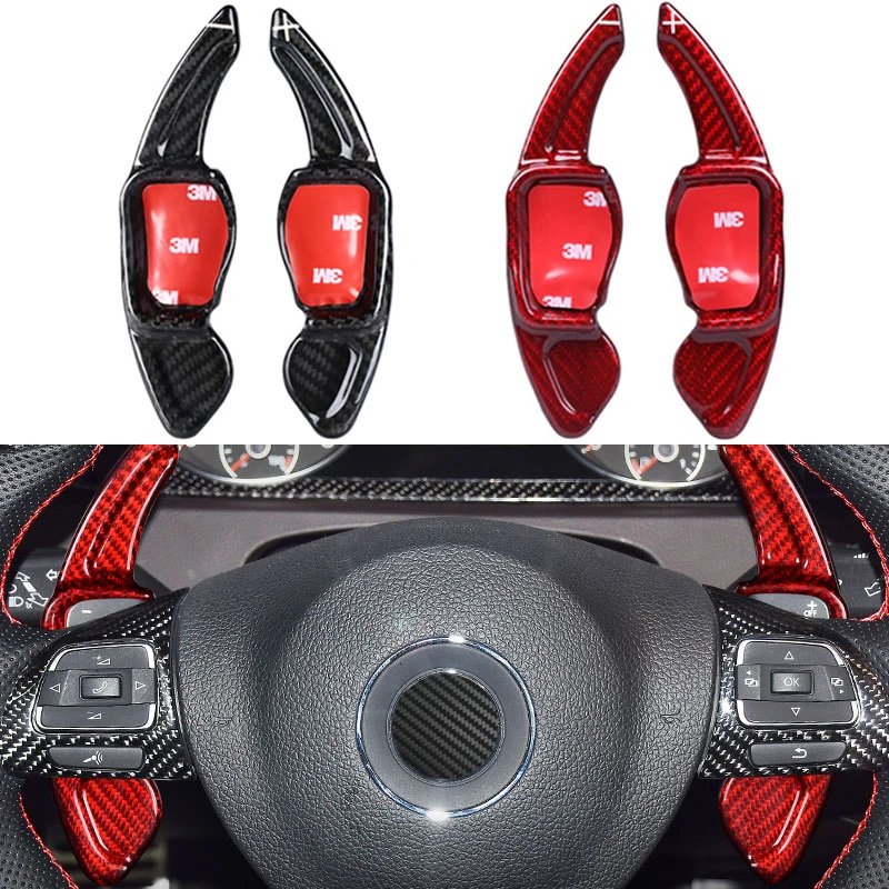 

Карбоновые переключатели передач на руль, сменные переключатели передач для Volkswagen VW GOLF 7 Golf7 2015- GTI R MK7 Scirocco BPJ