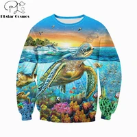 plstar cosmos beautiful animal sweatshirt love sea turtle 3d full printing long sleeve pullover unisex casual streetwear yw 05
