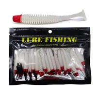 20pcslot soft peche lure silicone baits 5cm 7 5cm spiral tail shad jig swimbaits isca artificial pesca bass carp fishing tackle