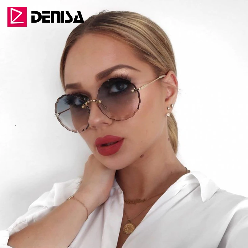 Мужские и женские винтажные Круглые Солнцезащитные очки DENISA солнцезащитные