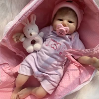 18inch baby reborn silicone and realistic silicone baby doll that look real newborn soft body lifelike toddler baby bonecas kid