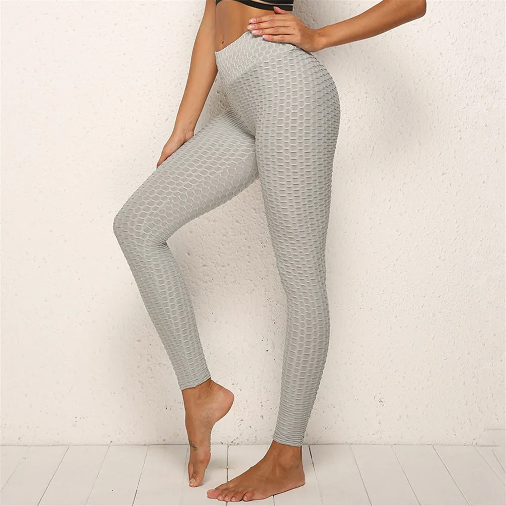 Женские Штаны Для Йоги леггинсы для бега с высокой талией из полиэстера женские