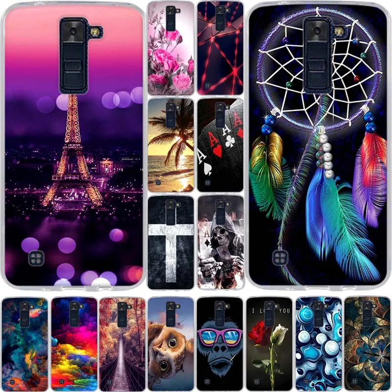 Чехол для телефона LG K8 силиконовый мягкий ТПУ модный защитный чехол с цветочным