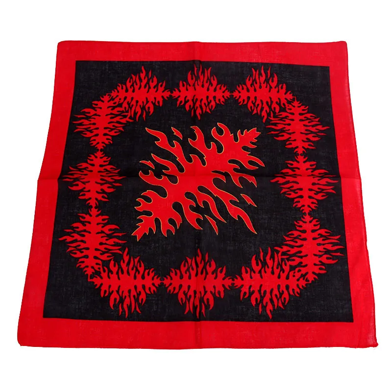 Женский шарф с принтом пламени женский квадратной головкой шарфы бандана