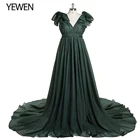 Элегантное Шелковое официальное платье, длинное женское официальное платье для выпускного вечера, платье для фотосессии YEWEN 2021