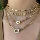 Ювелирные изделия из стерлингового серебра 925 пробы с золотым вермилем, большая открытая цепочка, европейские женские ручные ожерелье с манжетами