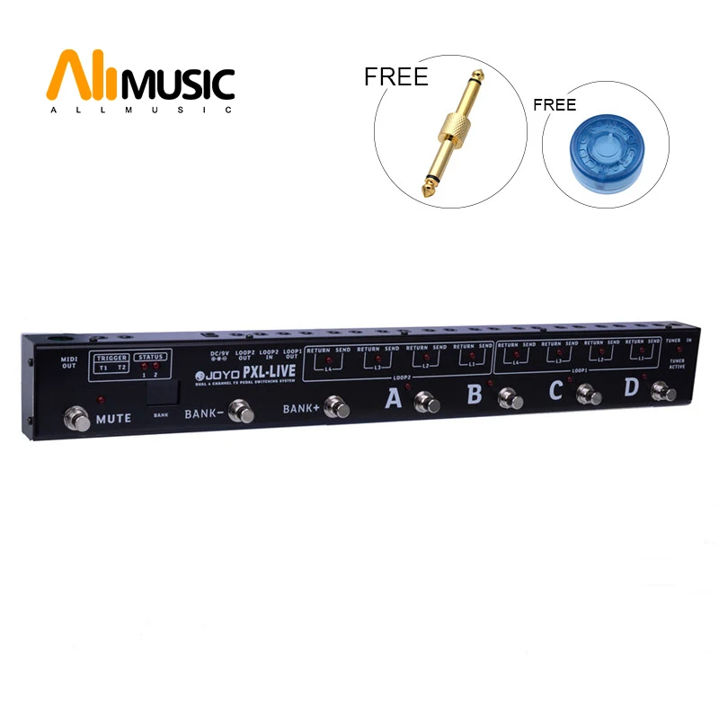 JOYO PXL Live Programable Looper управление станцией Педальный переключатель двойной 4 канала с MIDI out Buffered bypass