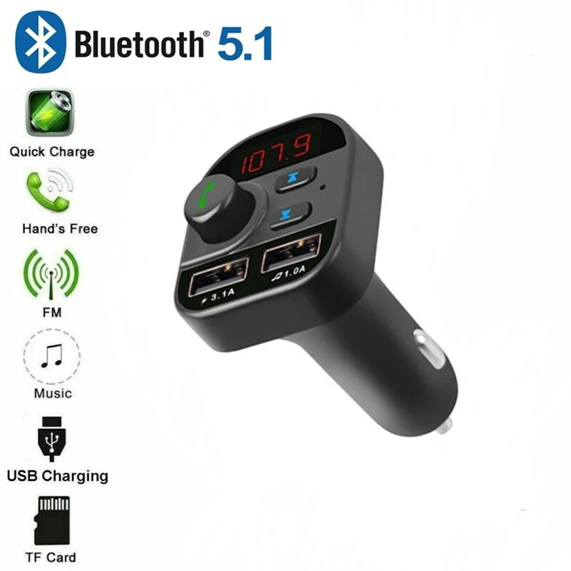805E Bluetooth 5 1 новый стиль Автомобильный Mp3 плеер Подключаемая карта FM автомобильная