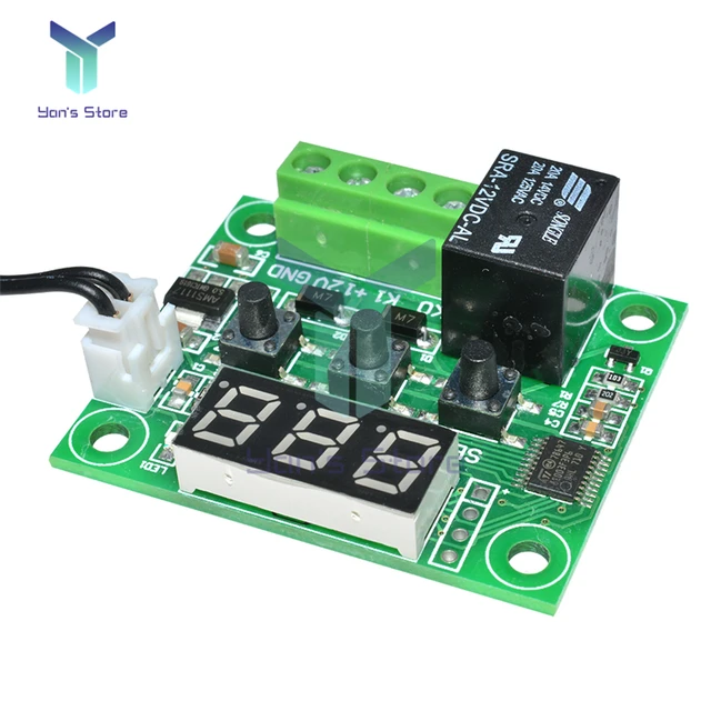 W1209 Blue/Red light Heat Cool Temp Thermostat temperature control switch DC 5V 12V temperature controller thermometer thermo 6