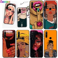 cool african black girl for huawei honor 7c 7a 7s 8 8a 8x 8c 8s 9 9s 9x 9n 9a 9c 9i pro lite silicone black soft phone case