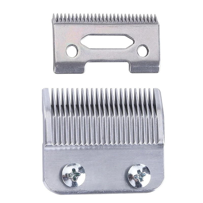 

2pcs Professional Ceramic Stainless Steel Cordless Clipper Blades with 2 Hole Replacement Blade Accessories