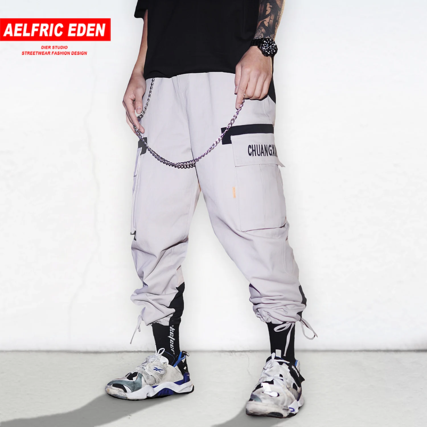 Мужские брюки-карго Aelfric Eden повседневные тренировочные брюки в стиле хип-хоп с